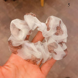 Women Girls Cute Bear Hair Ties Fresh Colored Large Intestine Hair Rope Korean Style Sweet Flower Head Fashion Hair Accessories daiiibabyyy