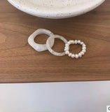 Vintage Fashion Resin Imitation Pearl Beaded Forefinger Rings For Women Trendy 3pcs/set Simple Charm Party Jewelry Knuckle Rings daiiibabyyy