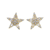 Daiiibabyyy New arrived irregularity Cz Star Earring for girl women sparking star stud Christmas Gift Jewelry