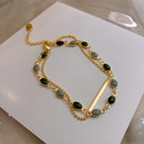 Double-deck Exquisite Retro Bracelet for Women Bead Charm Bracelet Fashion Luxury Jewelry Wholesale daiiibabyyy