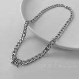 2022 High Quality Clavicle Blade Statement Women Gold Silver Color Stainless Steel 50+5cm Snake Choker Necklace Chains daiiibabyyy