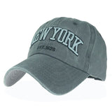 Daiiibabyyy Vintage Adjustable New York Embroidered Cap Washed Cloth Hats Men Winter Baseball Caps outside Causal Streetwear Dropship