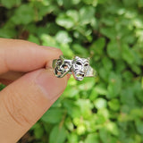 Lost Lady Retro Silver Black Skull Skelton Heart Rings Trendy Hiphop Punk Antique Finger Rings for Women Party Jewelry Gift daiiibabyyy