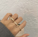 Punk Cool Hip Pop Multi-layer Adjustable Chain Four Fingers Open Alloy Women Rotate Rings for Women Party Gift daiiibabyyy