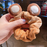 Fashion Double Color Large Intestine Ring Plush Rabbit Ears Large Intestine Hair Ring Elastic  Cartoon Animal Hair Rope daiiibabyyy