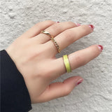 2021 New Gothic Style Three Piece Opening Rings For Woman European and American Wedding Fashion Jewelry Party Sexy Ring sets daiiibabyyy