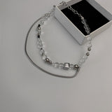 New Personality Cross Square Metal Multilayer Hip Hop Long Chain Cool Simple Necklace for Women Men Jewelry Gifts Jewelry daiiibabyyy