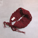 Daiiibabyyy Lace Headband Knitted Wool Woven Headband Korean Ins Retro Fairy Hair Accessory Spring and Summer Mori All-Matching