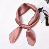 Daiiibabyyy Fashion Square Silk Scarf Headband for Women Solid Color 70 CM Hair Scarf Headwrap air Band Hair Ties Bandana Head Neck Scarf