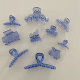 New Ins Large Geometric Hollow Square Tortoiseshell Transparent Blue Acetate Hair Clip Hair Claw for Women Hair Accessories daiiibabyyy
