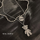 New Simple Bear Pendant For Women 2021 Exquisite Cute Double-Layer Fashion Trend Ins Necklace Jewelry Birthday Gift Party daiiibabyyy