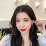 2022 South Korea new geometric hollow tear drop ear stud, simple blue water drop fashion woman's earrings.Party jewelry gifts daiiibabyyy