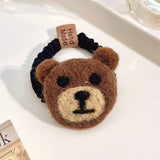New Women Girls Cute Nylon Cartoon Bear Elastic Hair Bands Children Lovely Soft Scrunchies Rubber Bands Kids Hair Accessories daiiibabyyy