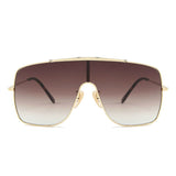 Daiiibabyyy Oversized Goggle Sunglasses Men Women One Piece Pilot Sun Glasses Fashion Flat Top Eyewear Black Blue Mirror Shades gafas de sol