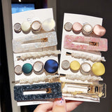 Ins Fashion 1Set Women Girls Elegant Pearls Hair Clips Sweet Headwear Hair Ornament Hairpins Barrettes Hairgrip Hair Accessories daiiibabyyy