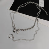 New Personality Cross Square Metal Multilayer Hip Hop Long Chain Cool Simple Necklace for Women Men Jewelry Gifts Jewelry daiiibabyyy