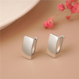 Creative Personality Gold Color Women's Earrings Metal Geometry Shiny Rectangular Glossy Earrings for Women Engagement Jewelry daiiibabyyy