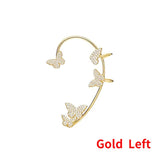 Daiiibabyyy 14 Styles Shiny Metal Ear Bone Clip for Women Sweet Butterfly Exquisite Sparkling Zircon Snowflake Ear Cuff Clip Earring Jewelry