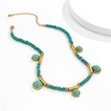 Daiiibabyyy New INS Creative National Style Fashion Temperament Necklace High-quality Handmade Natural Stone Choker Fashion Jewelry Gift