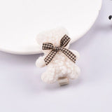 1Pcs Plush Bears Hair Clips Barrettes Winter Bear Hairpin Sweet Hair Accessories Cute Side Hair Clips Cartoon Bangs Clips daiiibabyyy