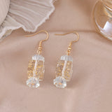 Super lovely candy earring, candy transparent gold foil geometry is irregular and contracted the earring of fashionable woman daiiibabyyy