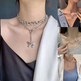 Vintage Butterfly Pendant Necklace for Women Choker Multi Style Chain accessories IGIRL Collar Jewelry Friends Gift Wholesale daiiibabyyy