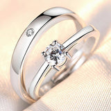 Classic Couple Rings For Men Women CZ Stone Trendy Wedding Lovers' Ring Jewelry Romantic Valentine's Day Present Ring Accessory daiiibabyyy