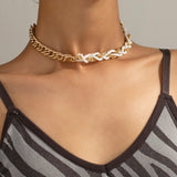 Lost Lady New Style Fashion Chain Rice Beads Ladies Necklace With The Same Paragraph Birthday Gift Necklace Jewelry Wholesale daiiibabyyy