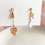 New Style Asymmetric Lovely Cat Tassel Dangle Earrings For Women Cute Animal Star Moon Fashion Earrings Girl Party Jewelry Gifts daiiibabyyy
