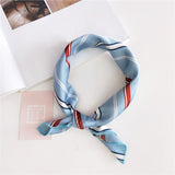 Square Silk Scarf Bandana Polka Dot Stripe Print Hairband Neck Scarfs Women Girls Headbands Hair Tie Shawl Hair Accessories Gift daiiibabyyy