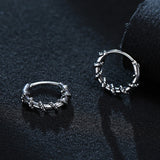 Daiiibabyyy Hoop Earring Mens, Viking Coiled Rope Huggie Hoop Earing ,Stainless Steel Hoops Earrings,for Men Jewelry