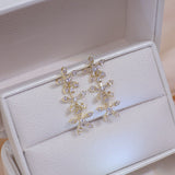 Ins Hot Sale Super Shining Exquisie CZ Flower Earrings for Femme AAA Zirconia Starfish Shape Stud Earring Wedding Jewelry daiiibabyyy