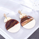 Unique Fashion Jewelry Gifts for Women Accessories Round Circle Dangle Earring Bijouterie Best Friends Colorful Pendant Israel daiiibabyyy