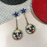 2021 New Fashion Cute Christmas Elk Stud Earrings for Women Temperament Crystal Deer Earrings Girls New Year Party Jewelry Gifts daiiibabyyy