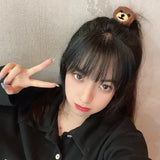 New Women Girls Cute Nylon Cartoon Bear Elastic Hair Bands Children Lovely Soft Scrunchies Rubber Bands Kids Hair Accessories daiiibabyyy
