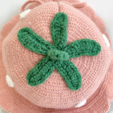 Daiiibabyyy 1-2 Years Old Children's Baby Girl Hat Autumn and Winter Children's Fisherman Hat Baby Strawberry Fruit Hat Cute Knitted Hat daiiibabyyy