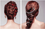 Daiiibabyyy 3 Pcs Wedding Hairpins Bridal Pearl Flower Crystal Hair Pins Bridesmaid Gift Hairdressing Metal Women Girl Hair Accessories