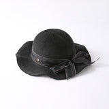 Fashion Women Lace Flowers Church Hat With Floral Summer Wide Brim Cap Elegant Sun Hats Beach Sun Protection Caps daiiibabyyy