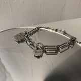 Stainless Steel Bracelet for Women Smiling Face Geometric Irregular Simple Letter Pendant Bracelet Jewelry Wholesale daiiibabyyy