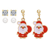 2022 New Christmas Earrings Crystal Snowman Creative Christmas Tree Drop Earrings For Women Girl Party Accessories Jewelry Gifts daiiibabyyy