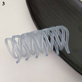 Korean Ins Elegant Hair Accessories Geometric Barrettes Simple Blue and White Hair Claws Transparent Frosted Hair Clip daiiibabyyy
