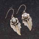Trendy Silver Women's Earrings Classic Carving Leaves Petal Drop Earrings for Women Inlaid Stone Party Engagement Jewelry daiiibabyyy