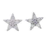 Daiiibabyyy New arrived irregularity Cz Star Earring for girl women sparking star stud Christmas Gift Jewelry
