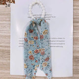 2022  Pearl Elastic Rubber Bands For Girl Bow Print Fashion Hair Accessories Hair Ties 2021 New Korea Women Hair Ropes 28 Style daiiibabyyy