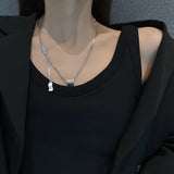 2022 Fashion Asymmetric Lock Necklace for Women Twist Gold Silver Color Chunky Thick Lock Choker Chain Necklaces Party Jewelry daiiibabyyy