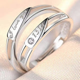 Classic Couple Rings For Men Women CZ Stone Trendy Wedding Lovers' Ring Jewelry Romantic Valentine's Day Present Ring Accessory daiiibabyyy