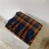 Fashion Women Long Shawl Winter Women Oil Painting Scarf British Retro Plaid Cashmere Scarf Warm Luxury Winter Women Scarves daiiibabyyy