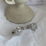 New Trendy Simple Temperament Ladies Rings Punk Silver Color Geometric Forefinger Open Adjustable Rings For Women Jewelry Gifts daiiibabyyy