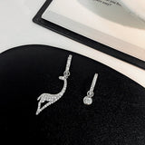 2021 New Fashion Cute Christmas Elk Stud Earrings for Women Temperament Crystal Deer Earrings Girls New Year Party Jewelry Gifts daiiibabyyy