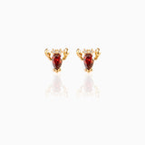 Lost Lady New Ins Inlaid Colorful Zircon Earrings Cute Gold-plated Zircon Stud Earrings For Women Girls Fashion Piercing Jewelry daiiibabyyy